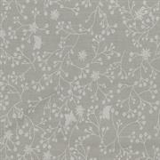 Flutter Quilt Backing Printed Fabric, 280cm, White on Grey